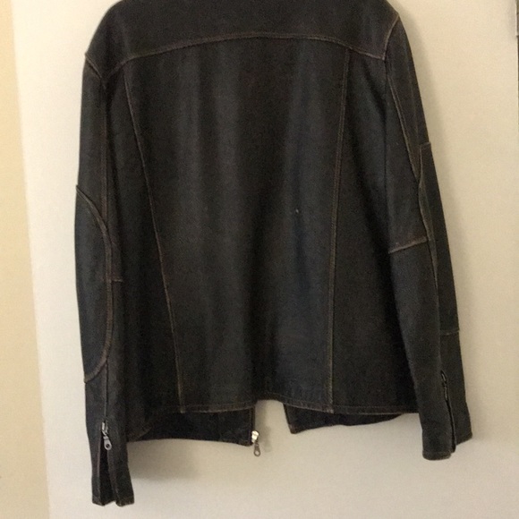 Leather biker jacket - Picture 3 of 3